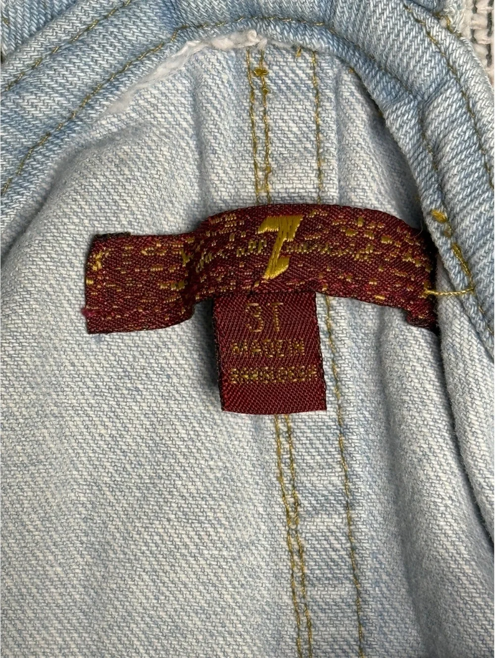 Art Franklin Light Blue Denim Button-Up Pinafore Dress for 6